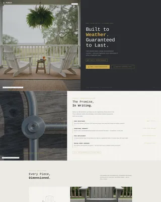 Front Porch Furniture & Décor Landing Page Template