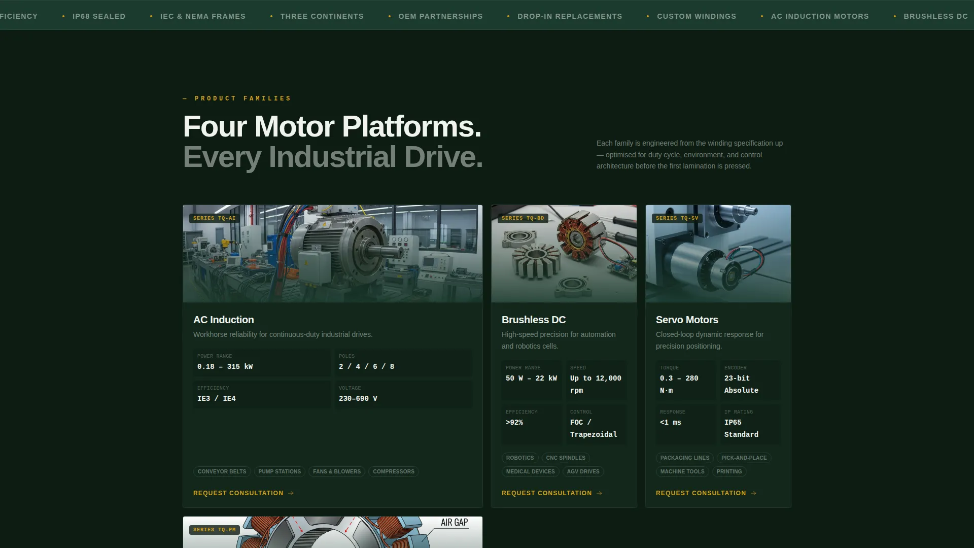 Electric Motor Manufacturer Landing Page Template
