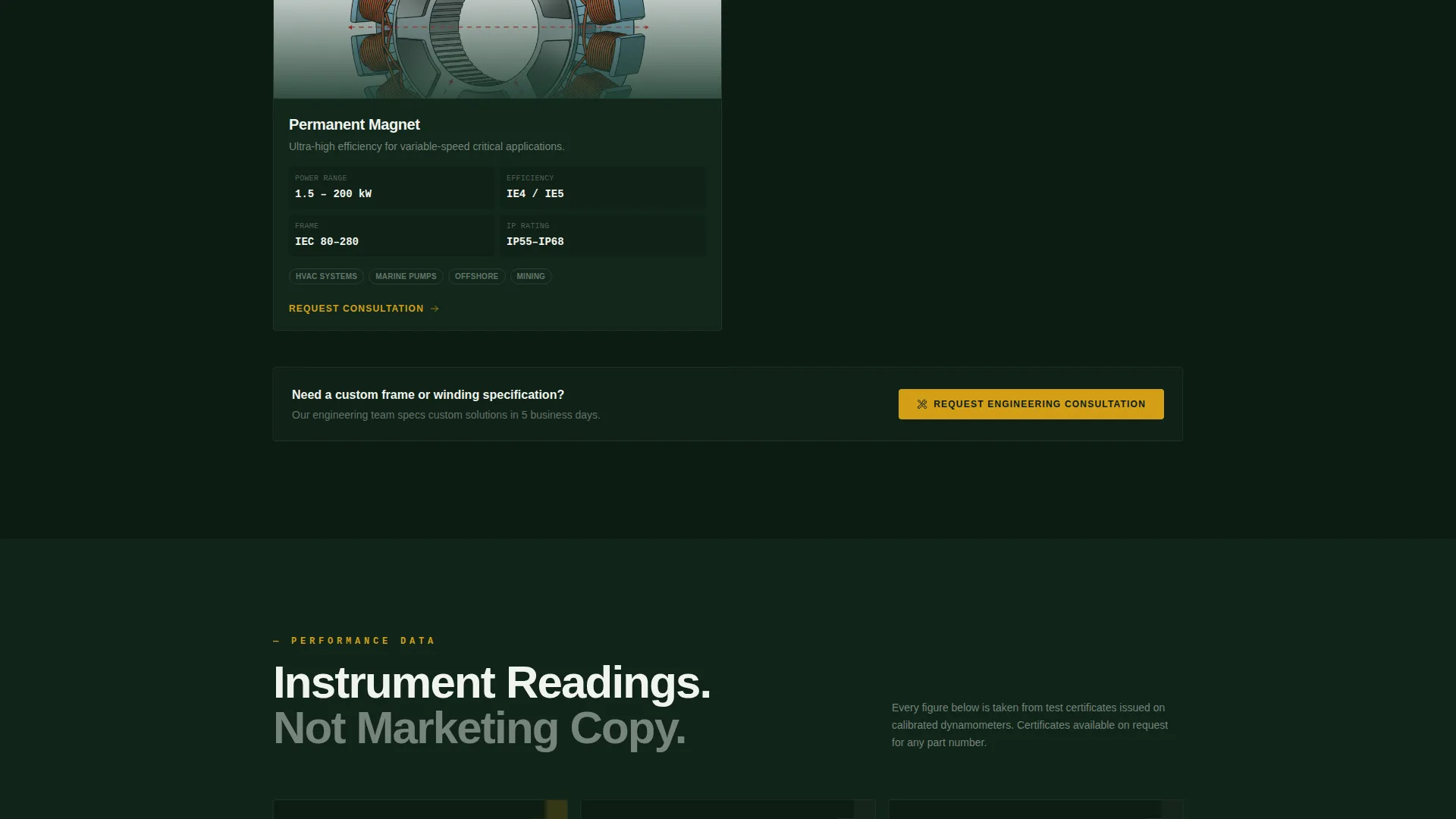 Electric Motor Manufacturer Landing Page Template