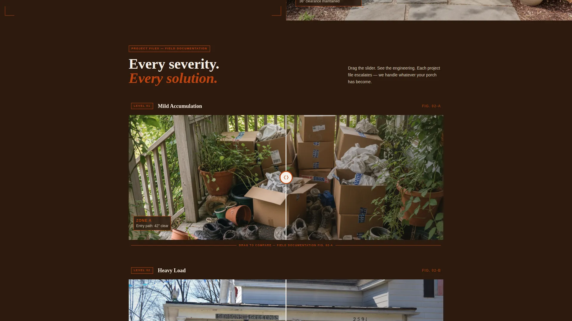 Front Porch Declutter Service Landing Page Template