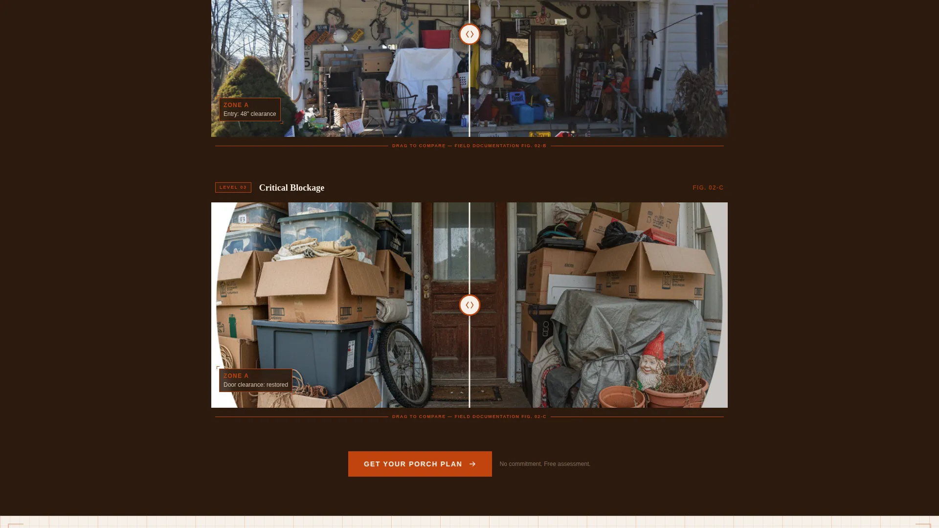 Front Porch Declutter Service Landing Page Template