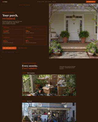 Front Porch Declutter Service Landing Page Template