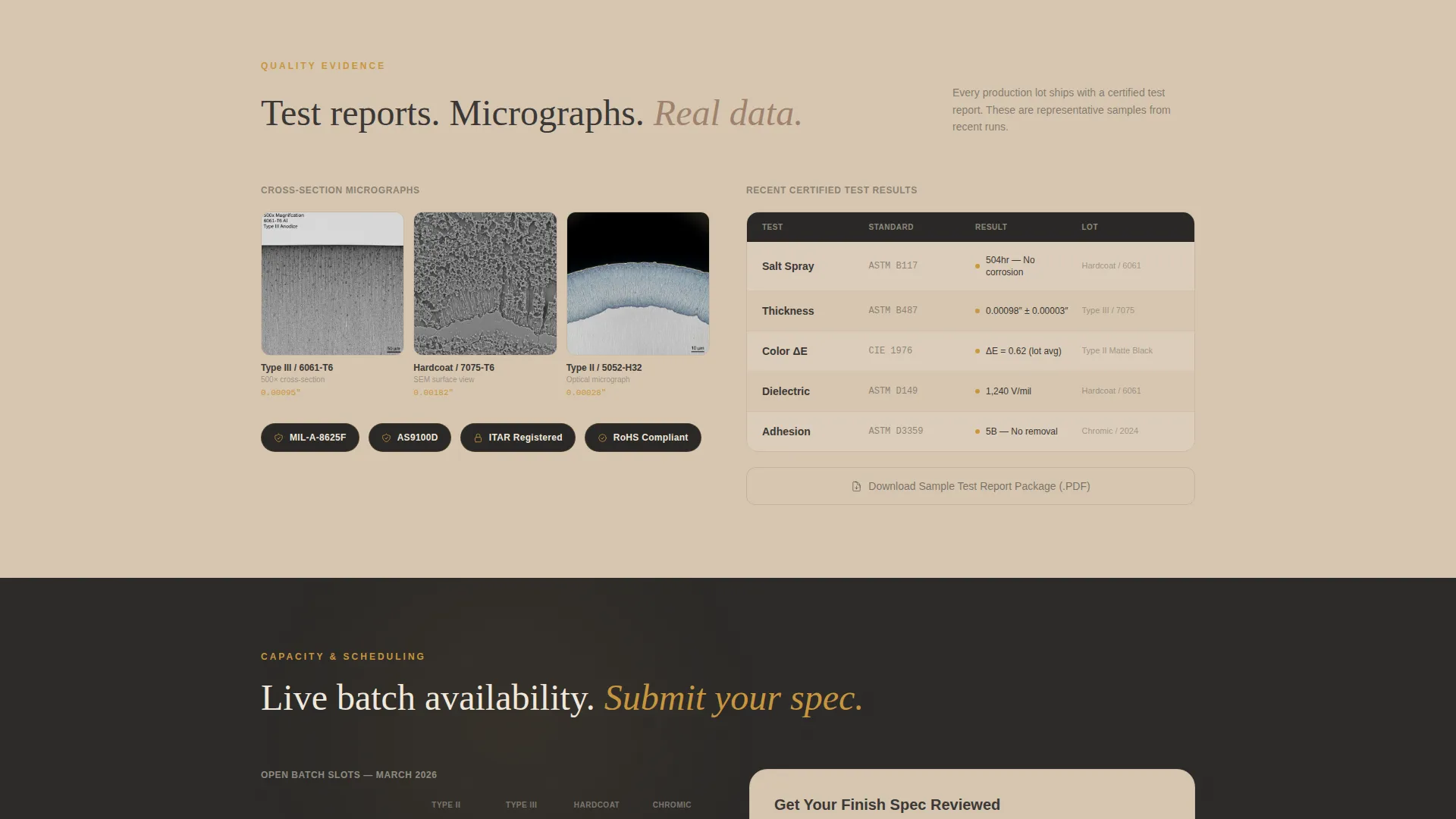 Electronics Anodizing Service Landing Page Template