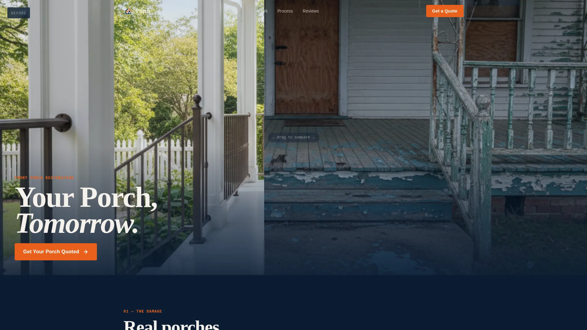 Front Porch Painting Service Landing Page Template
