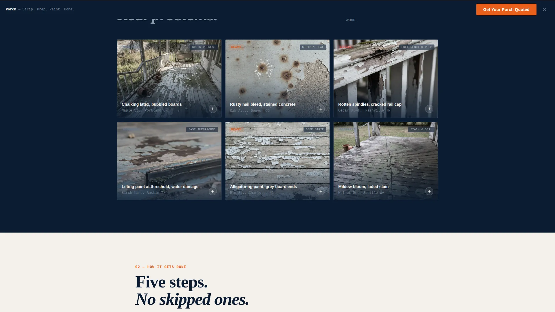 Front Porch Painting Service Landing Page Template