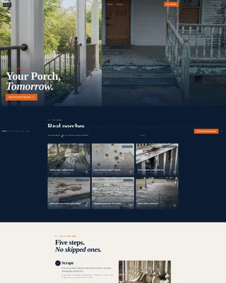 Front Porch Painting Service Landing Page Template