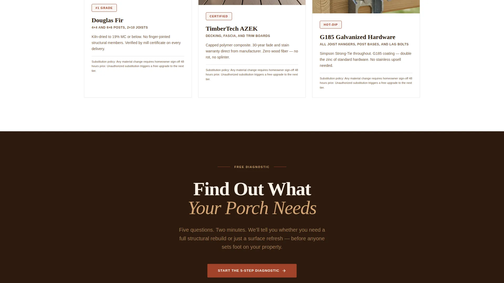 Front Porch Remodeling Contractor Landing Page Template