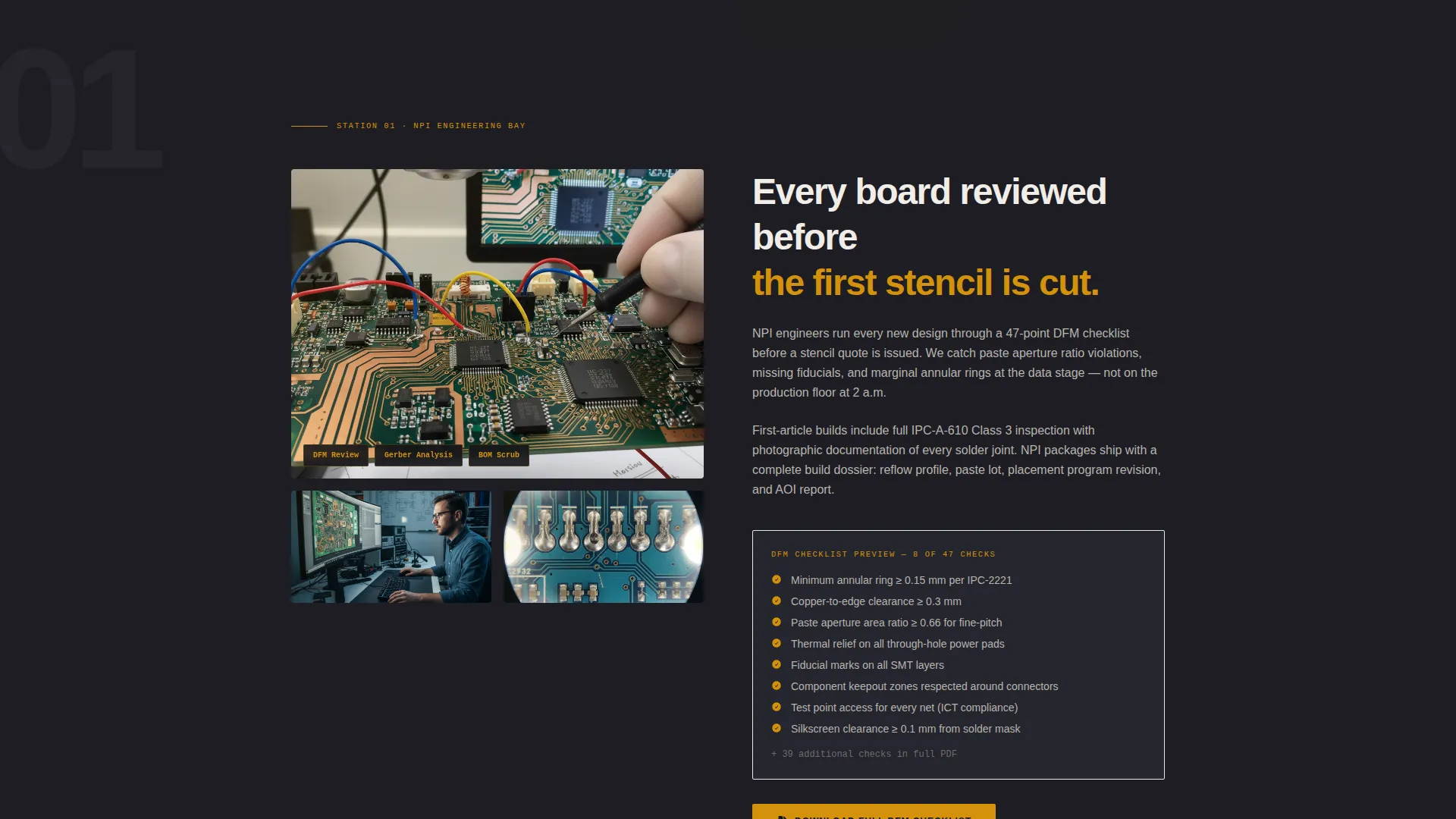 Electronics Contract Manufacturer Landing Page Template