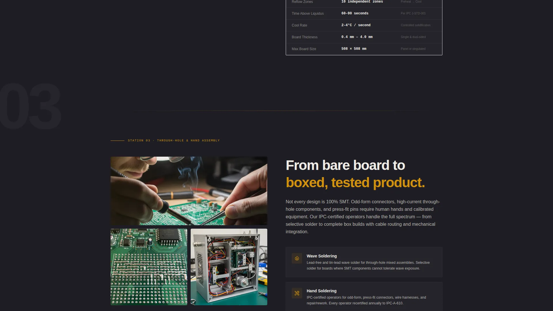 Electronics Contract Manufacturer Landing Page Template