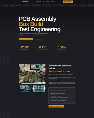 Electronics Contract Manufacturer Landing Page Template