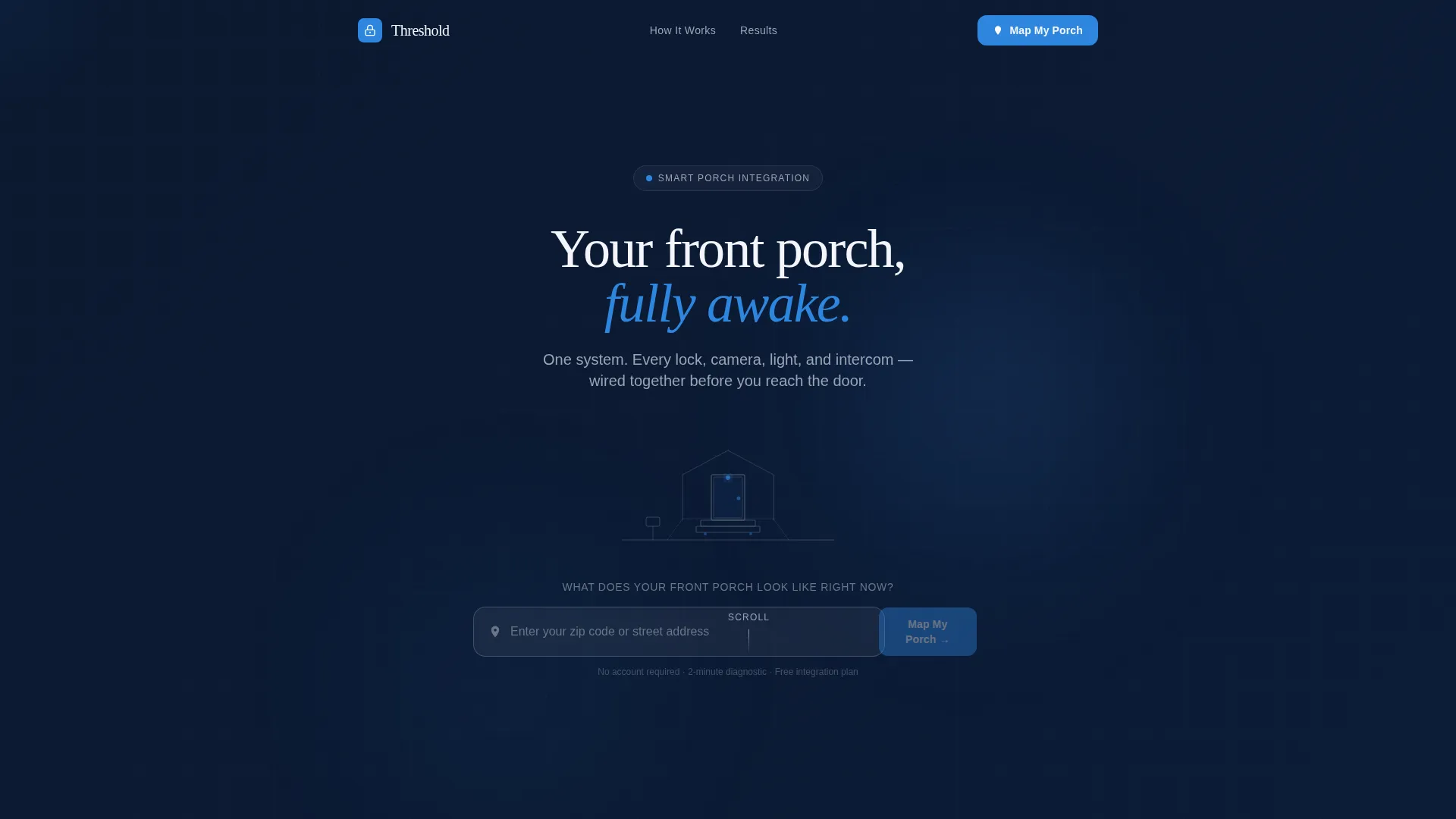 Front Porch Smart Home Integration Landing Page