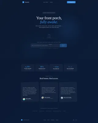 Front Porch Smart Home Integration Landing Page