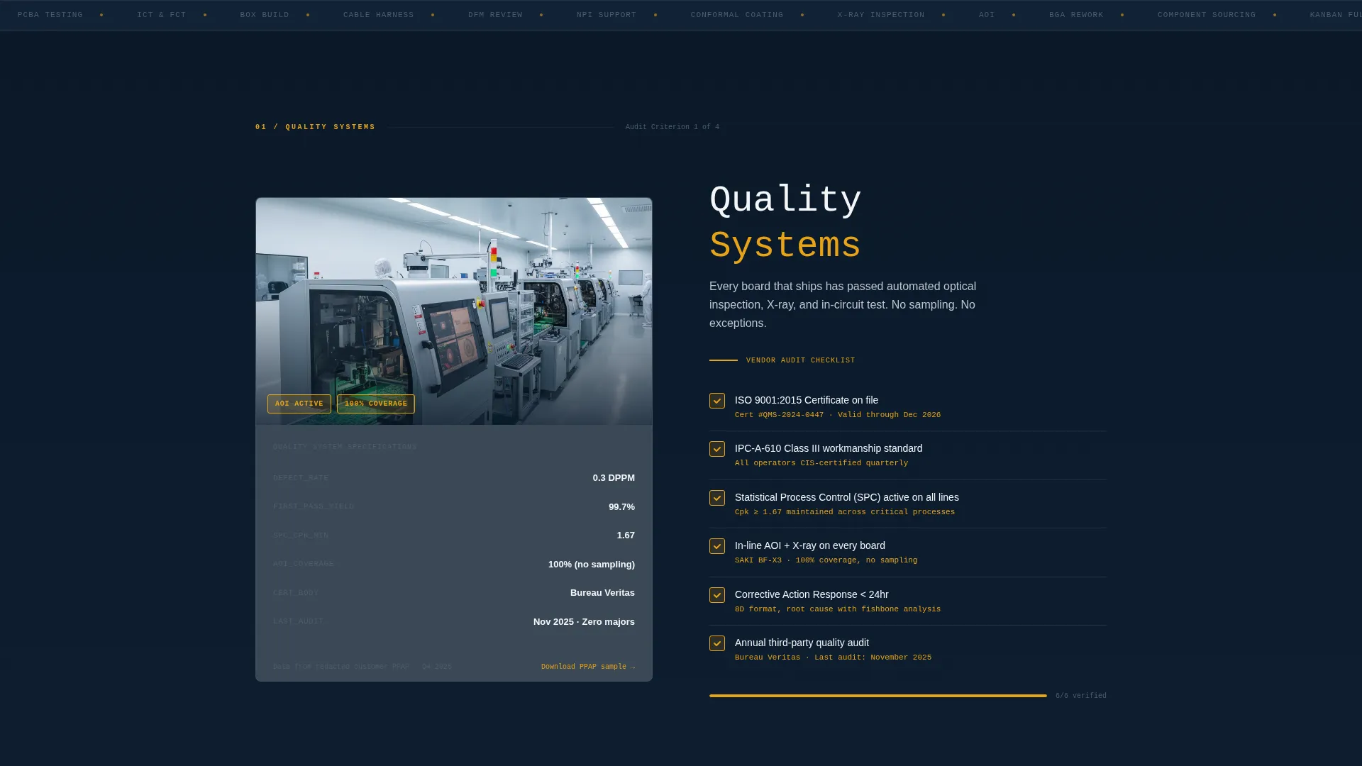Precision Electronicsoem Landing Page Template