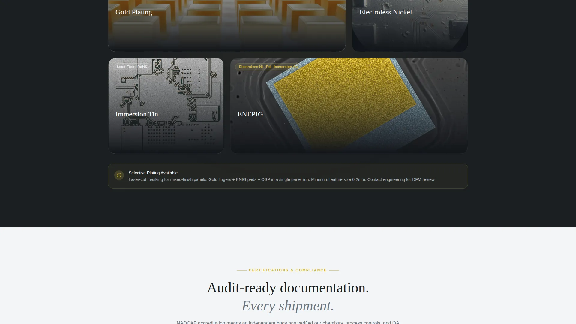 Precision Electroplating Facility Landing Page Template