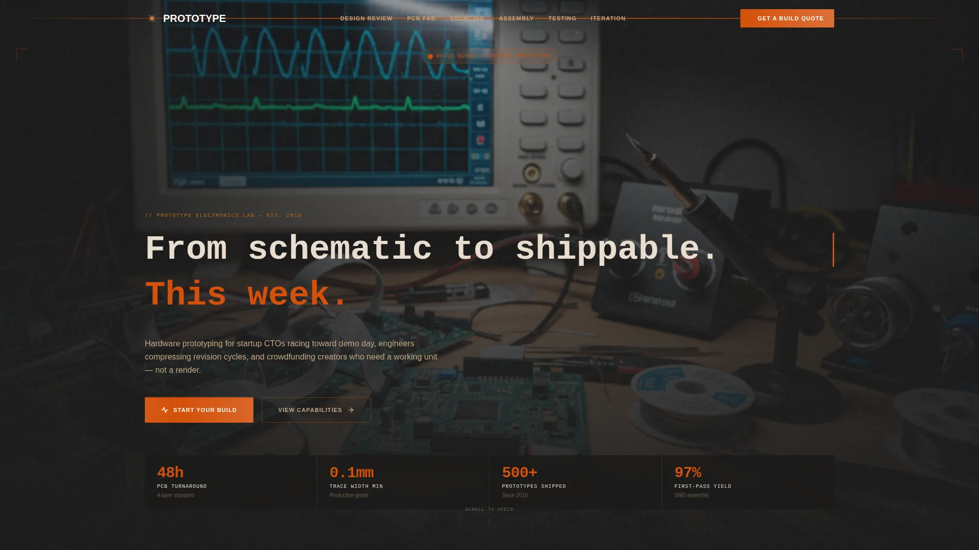 Rapid Electronics Landing Page Template
