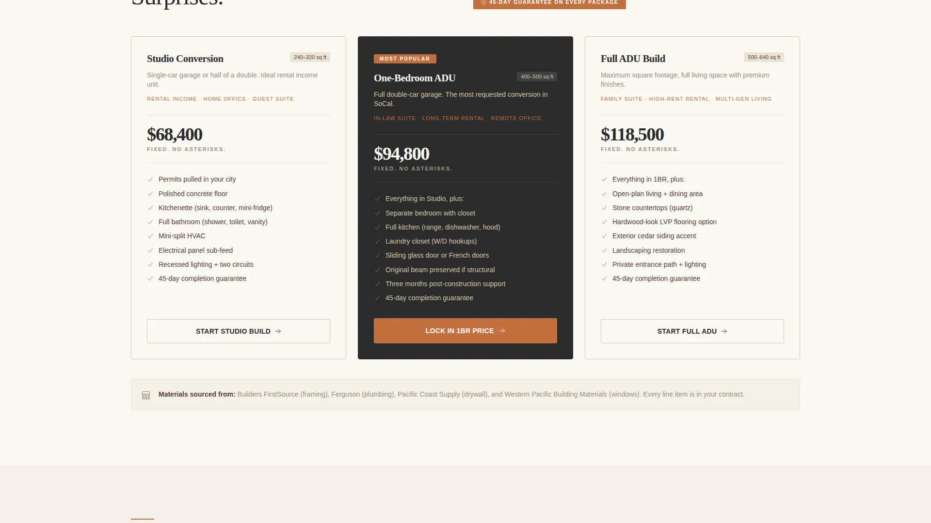 Garage Conversion Landing Page Template for ADU Specialists