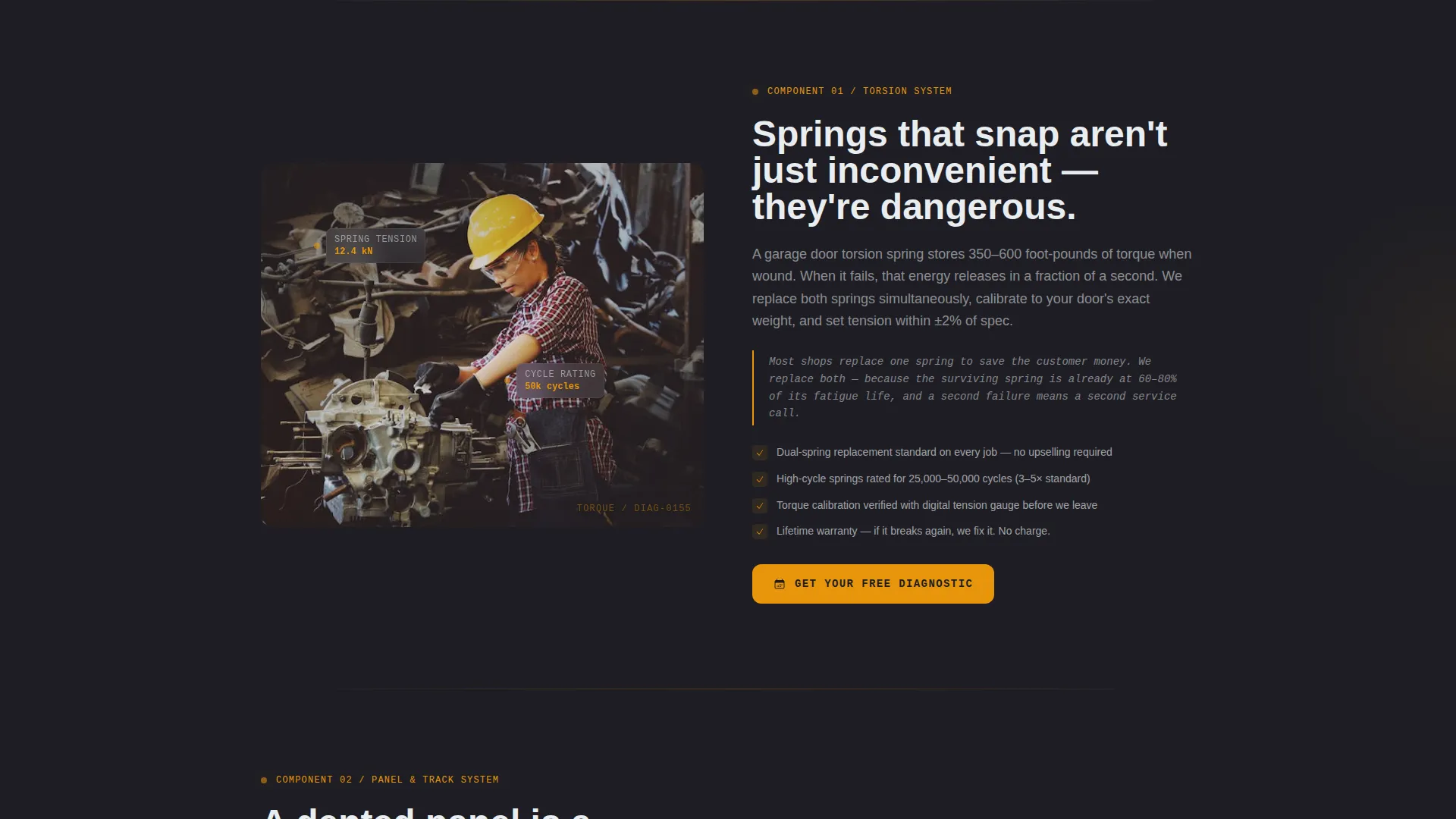 Garage Door Repair Landing Page Template