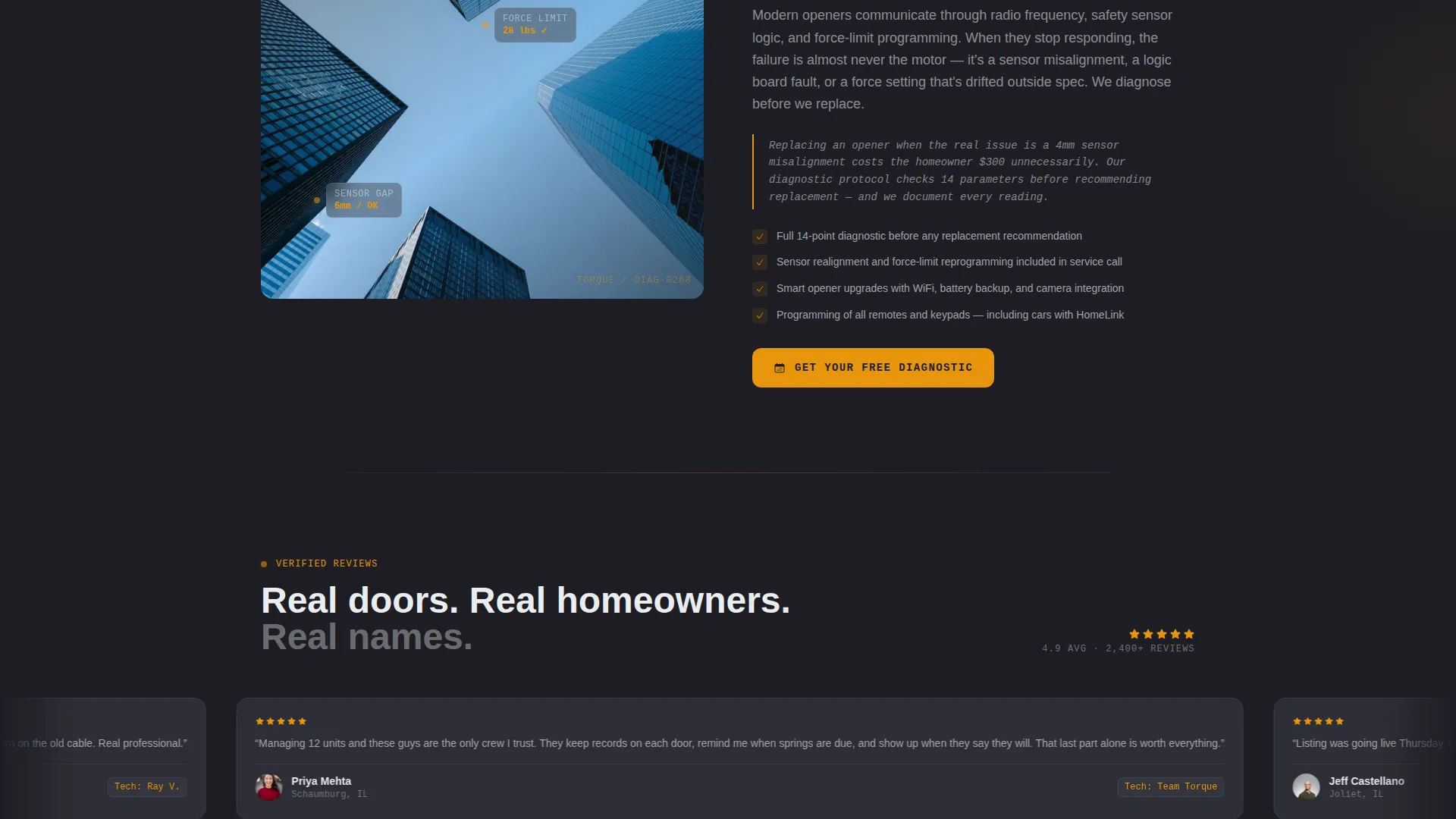 Garage Door Repair Landing Page Template