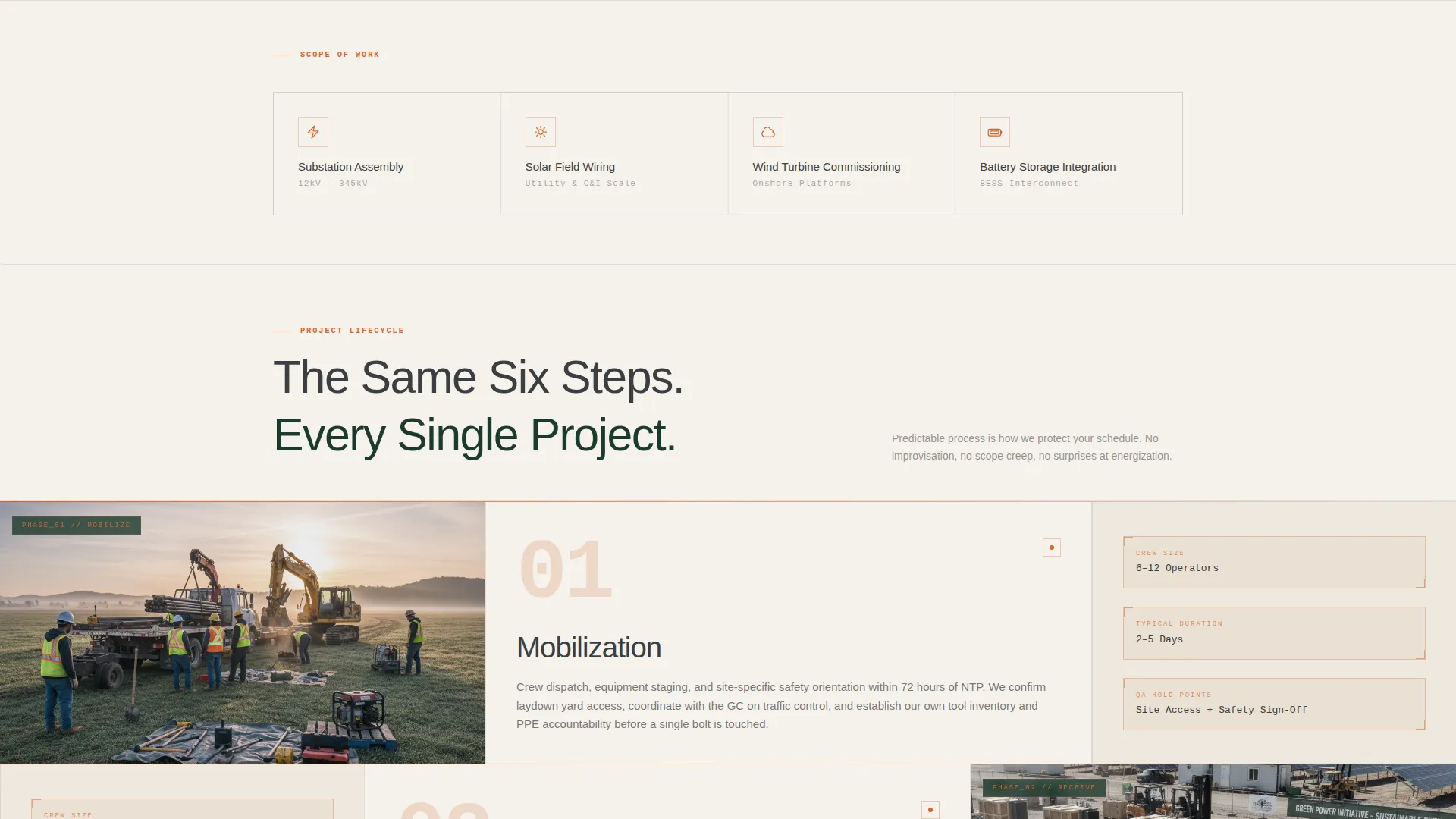 Energy Assembly Landing Page Template for Field Contractors