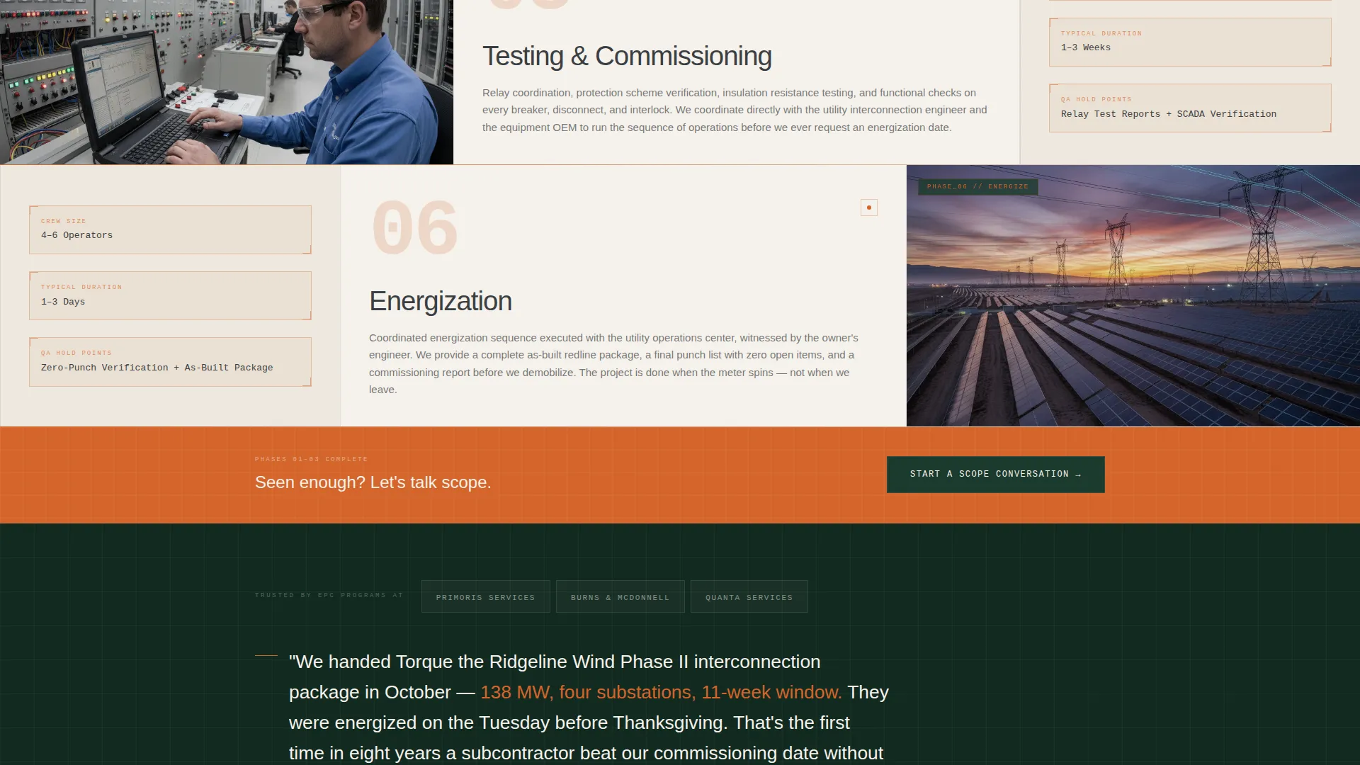 Energy Assembly Landing Page Template for Field Contractors