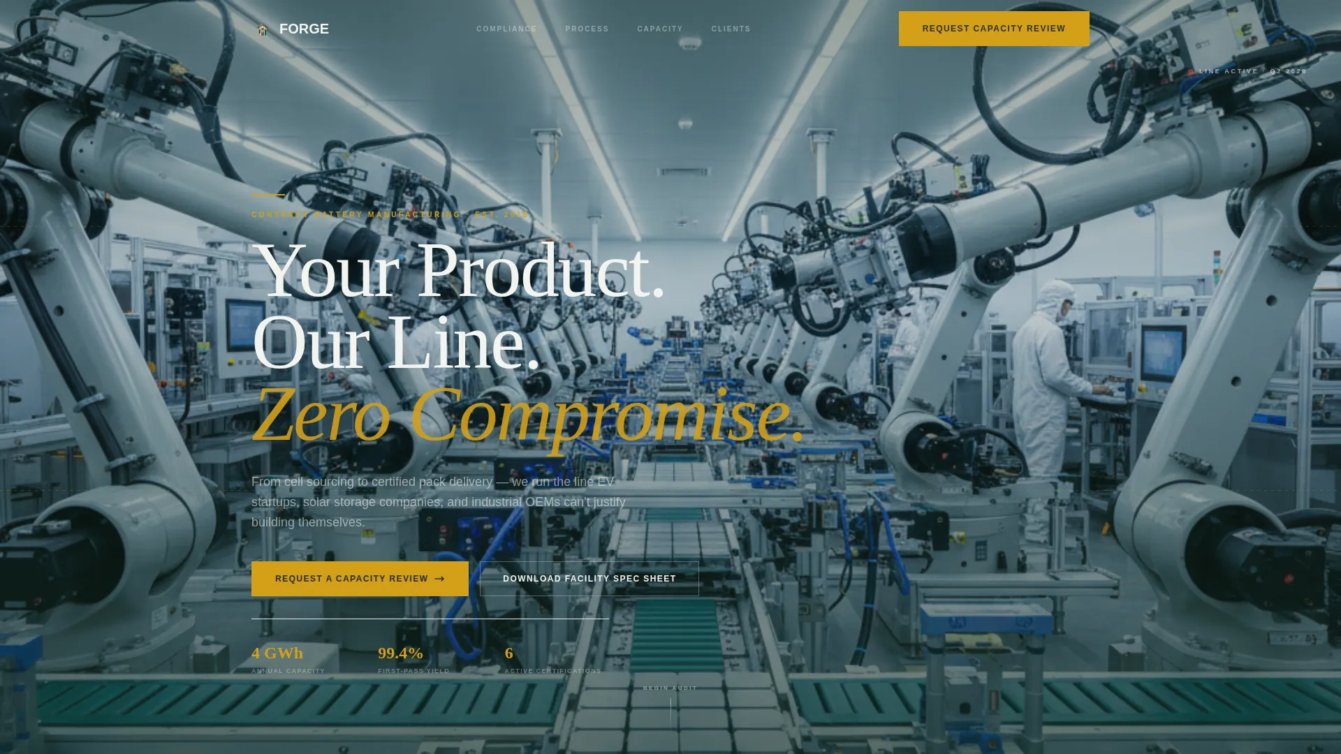 Energy Contract Manufacturer Landing Page Template
