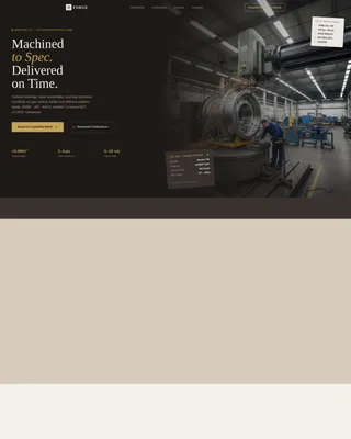 Precision Energy OEM Supplier Landing Page Template