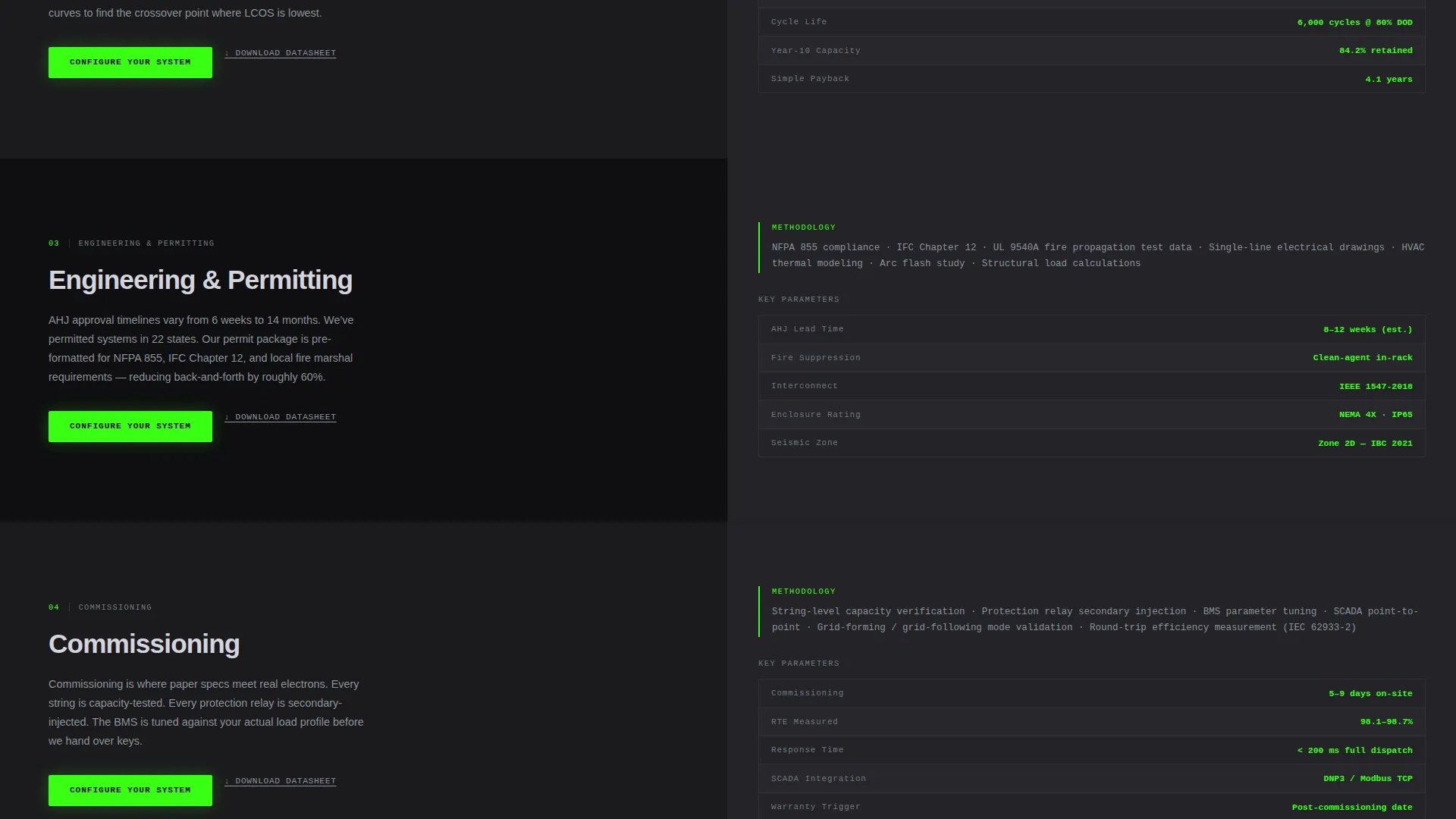 Industrial Energy Storage Landing Page Template