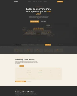 Ferry Operations Platform Landing Page Template