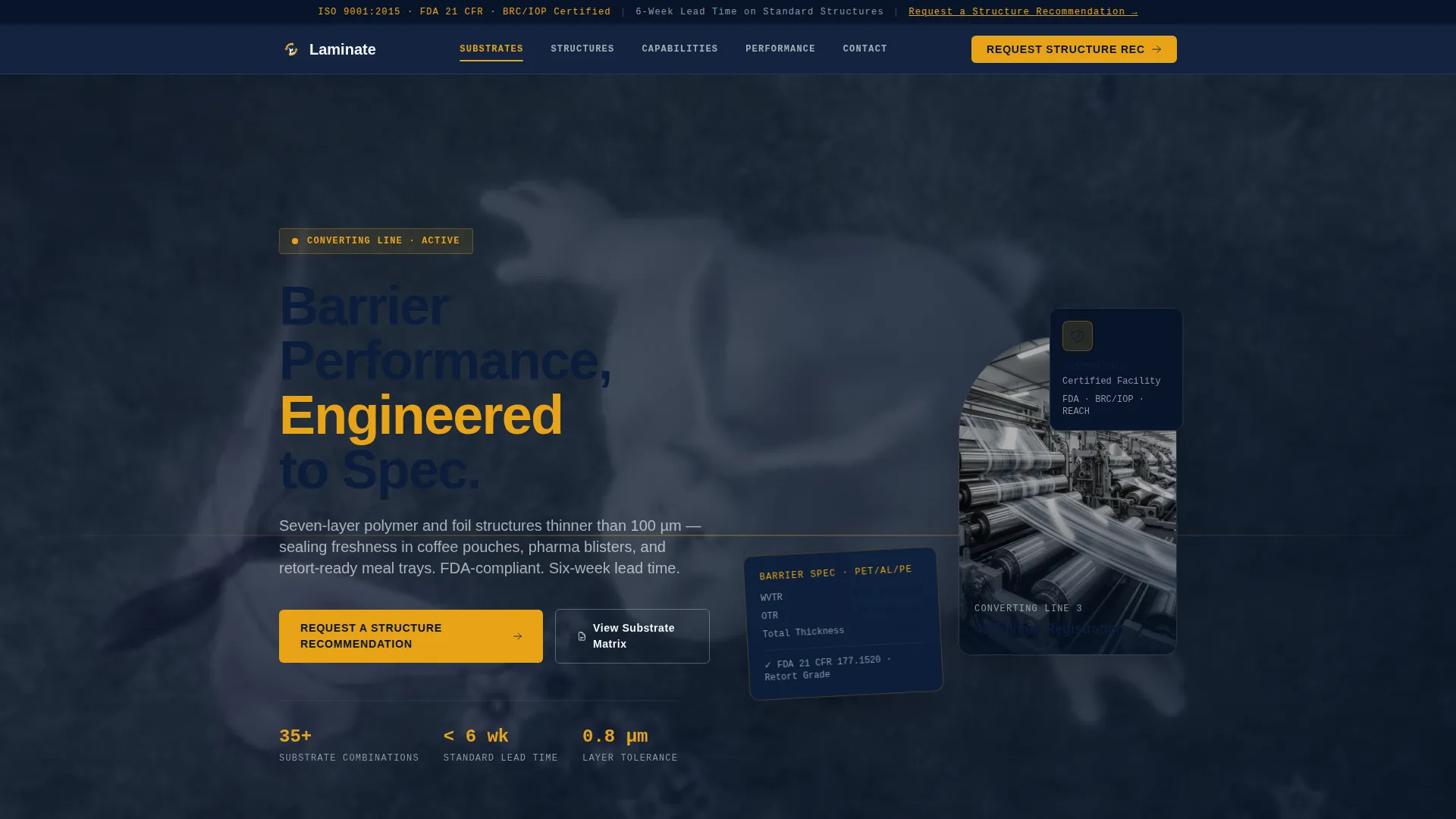 Flexible Packaging Landing Page Template