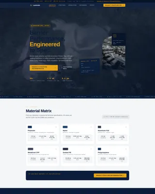 Flexible Packaging Landing Page Template