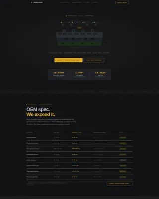 Precision Flight Simulator Hardware Landing Page