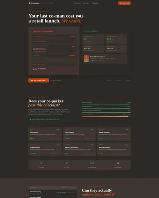 Food & Beverage Contract Manufacturing Landing Page