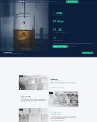 Food & Beverage Prototyping Lab Landing Page Template