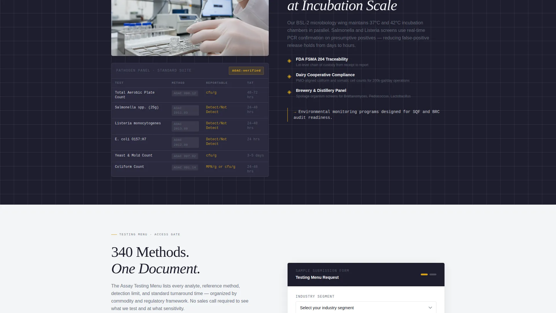 Food & Beverage Manufacturing Professional Website Template