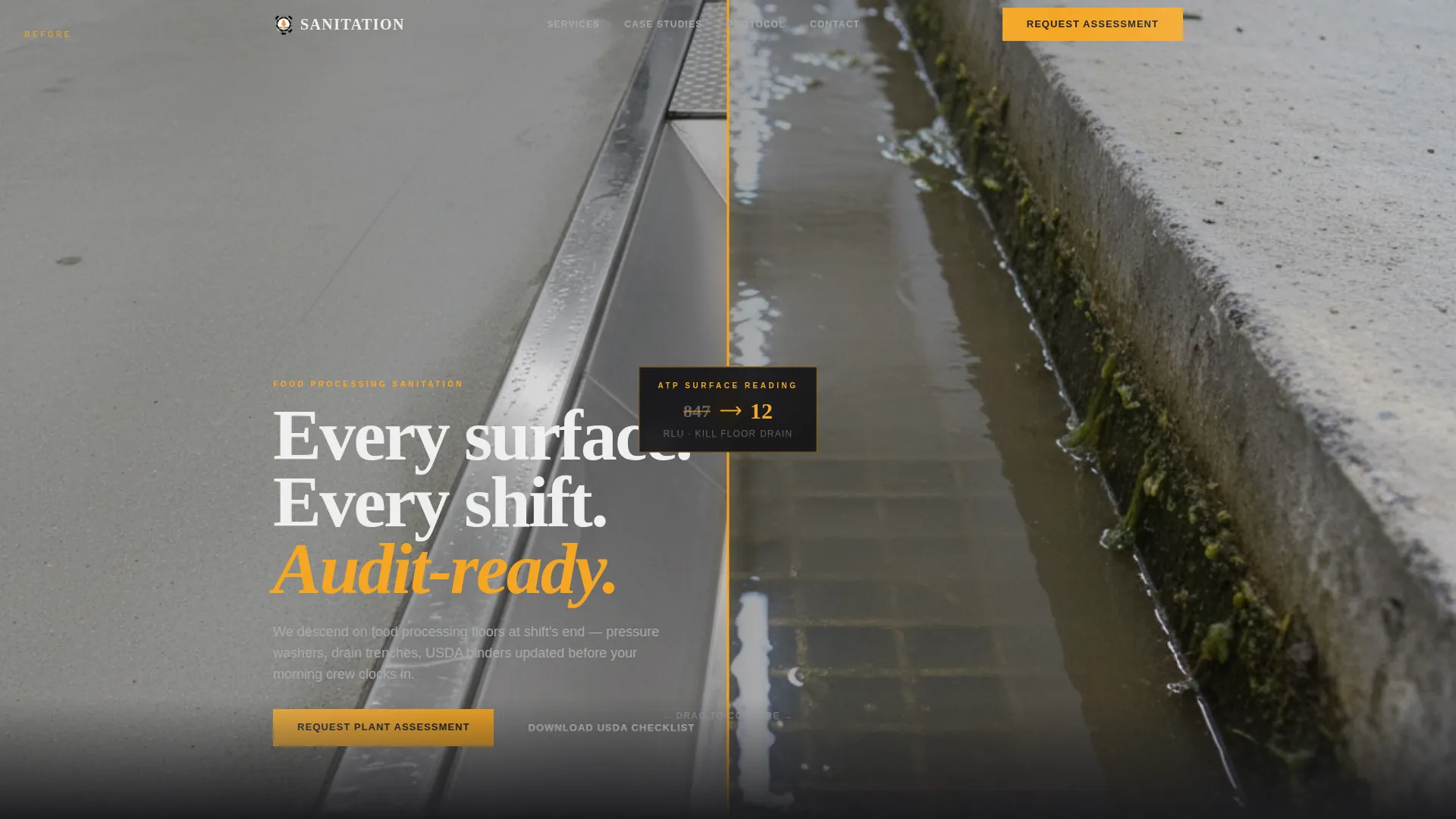 Industrial Foodprocessing Landing Page Template