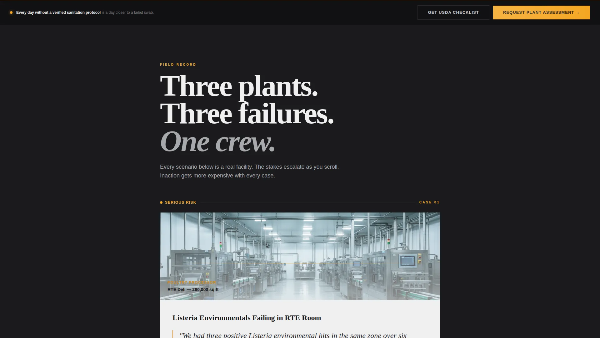Industrial Foodprocessing Landing Page Template
