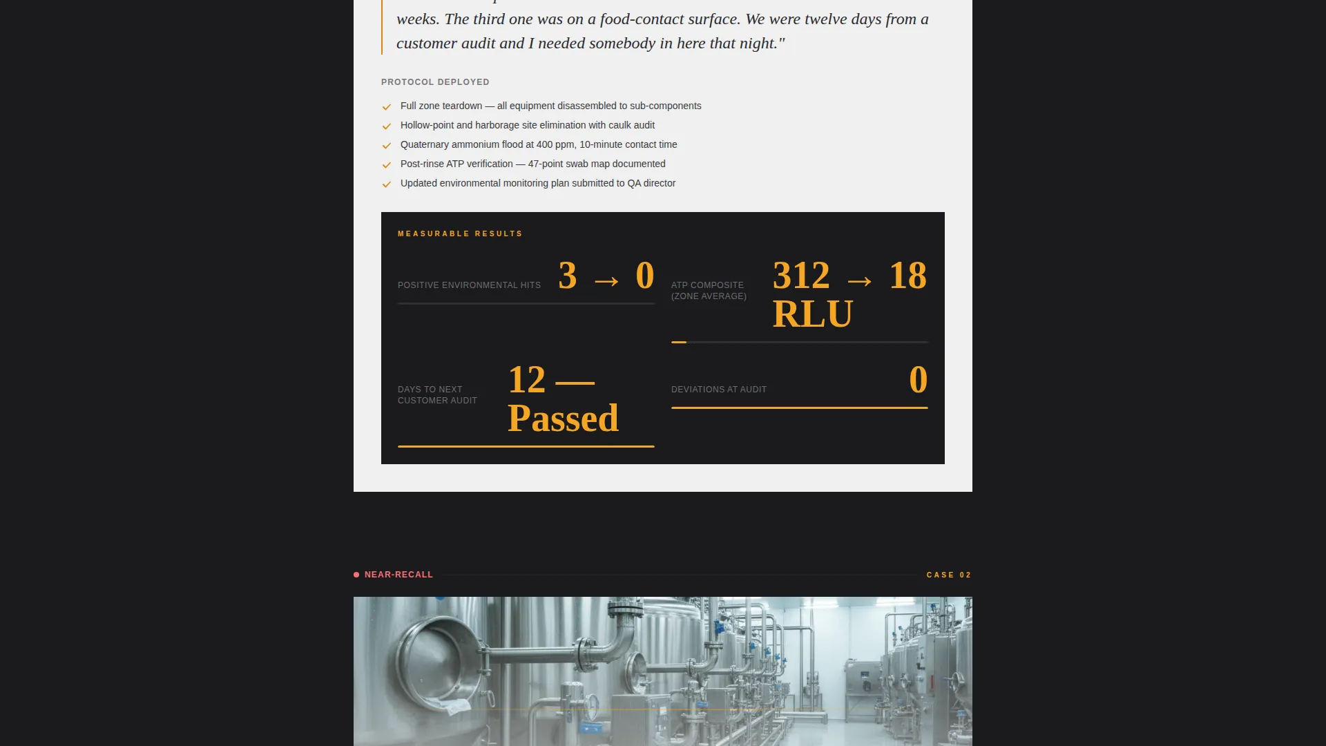 Industrial Foodprocessing Landing Page Template