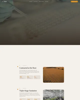 Frozen Food Processing B2B Landing Page Template