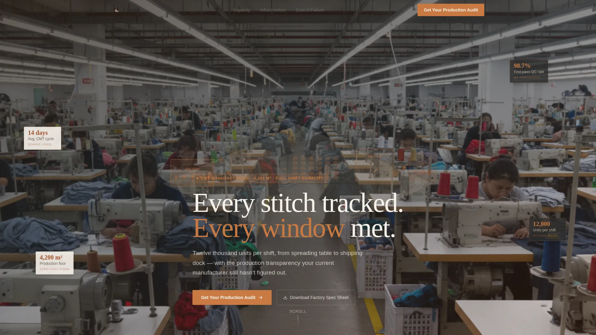 Garment Factory Landing Page Template