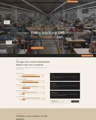 Garment Factory Landing Page Template
