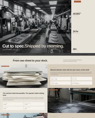 Precision Gasket Manufacturer Landing Page Template