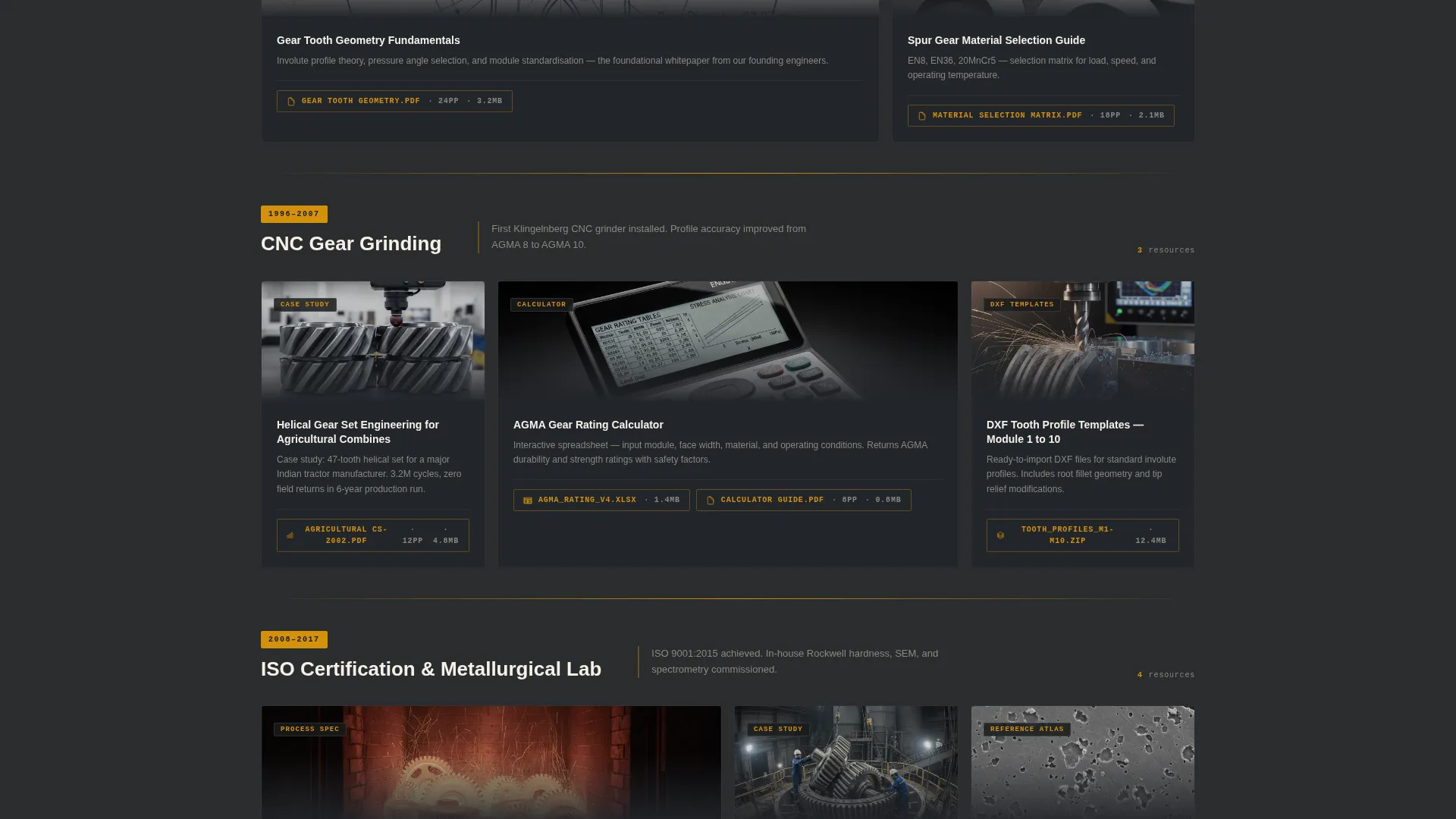 Precision Gear Manufacturer Landing Page Template