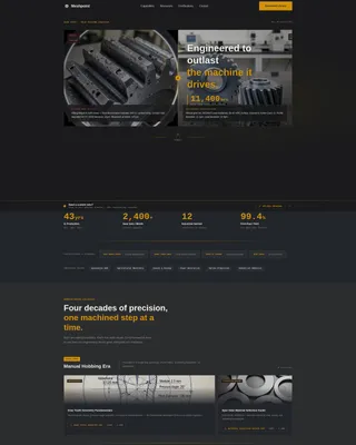 Precision Gear Manufacturer Landing Page Template
