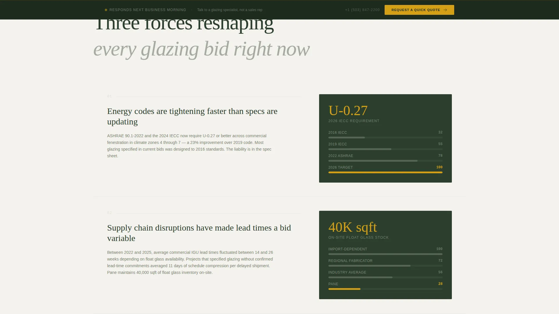Glass Manufacturer Landing Page Template