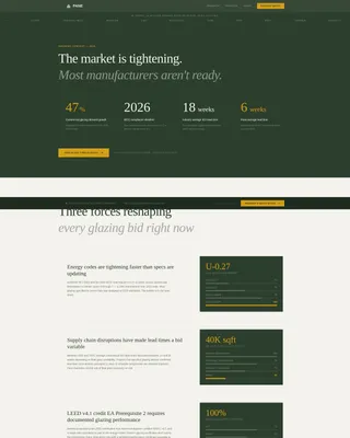 Glass Manufacturer Landing Page Template