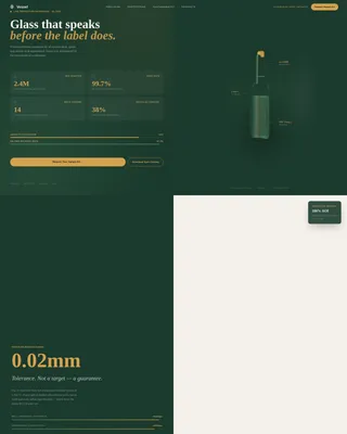 Glass Bottle Manufacturer Landing Page Template