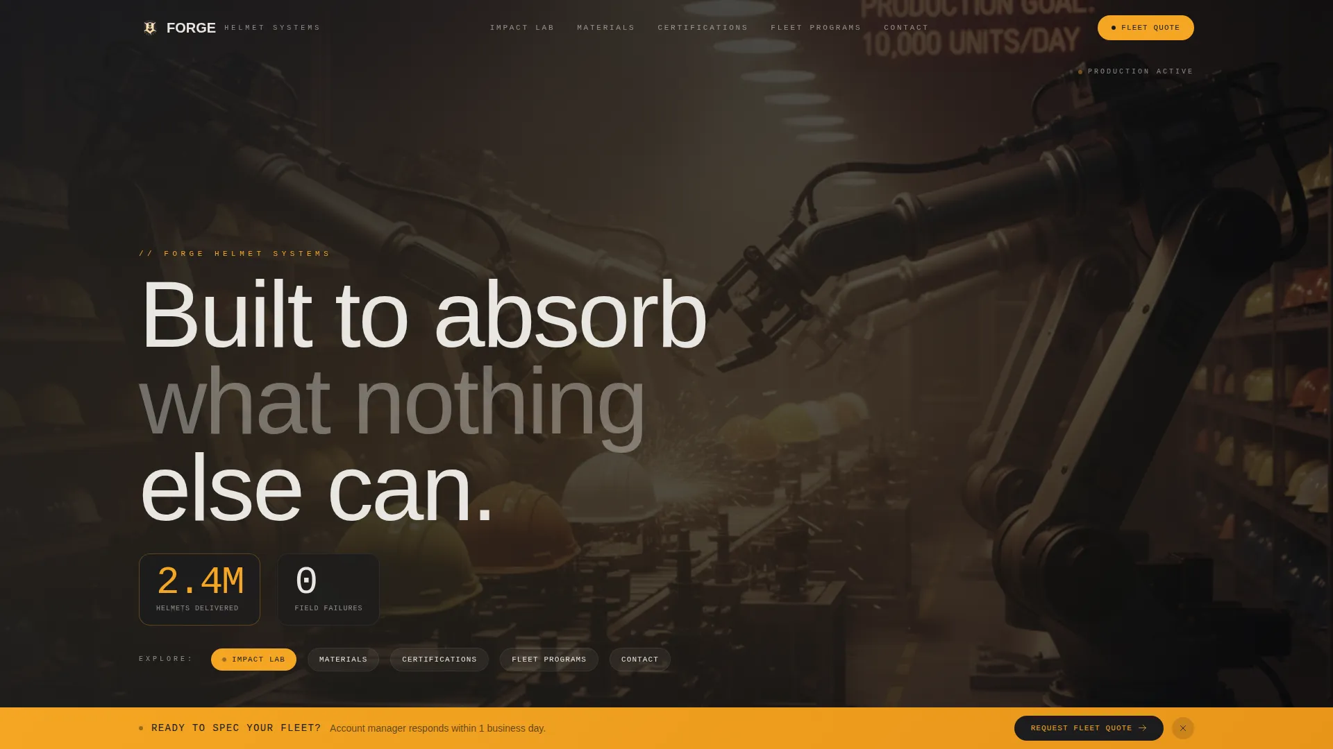Safety & PPE Manufacturing Professional Website Template