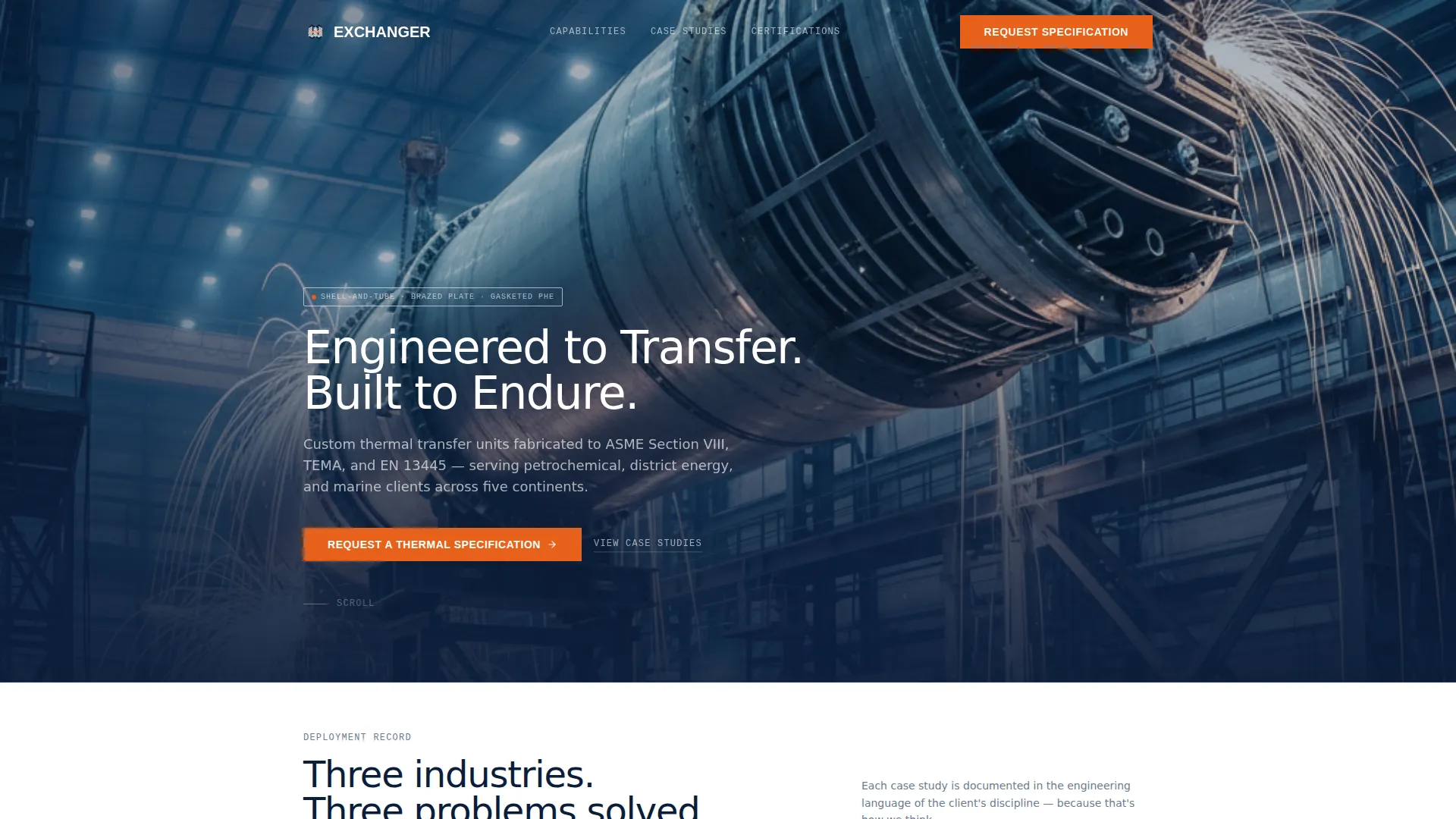 Component & Equipment Manufacturing Maintenance Website Template