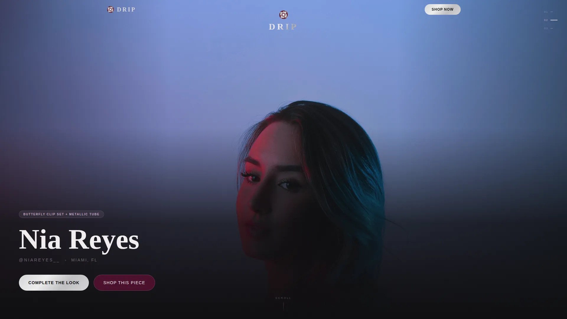 Y2K Fashion Landing Page Template | Immersive Creator Spotlight