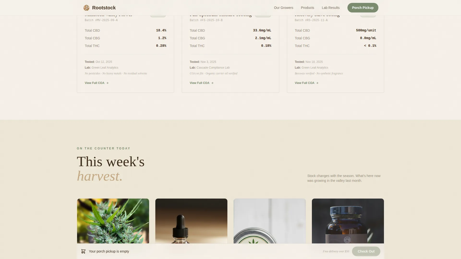 Hemp Product Landing Page Template